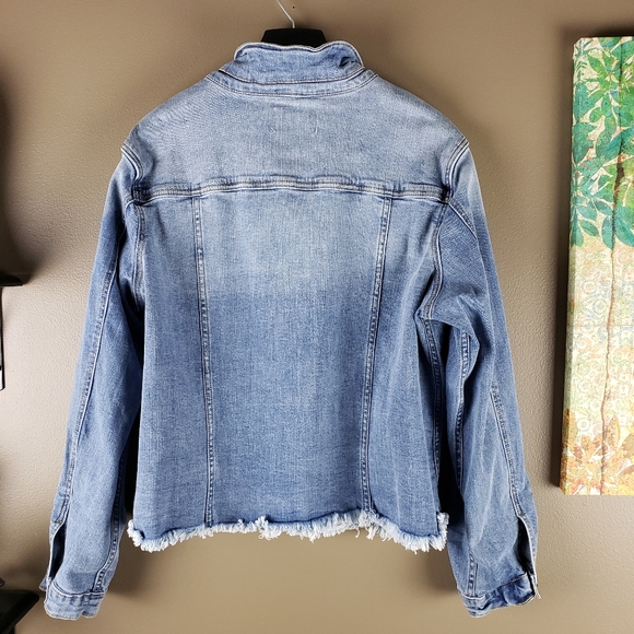Kancan distressed denim jean jacket 3XL - Picture 10 of 13